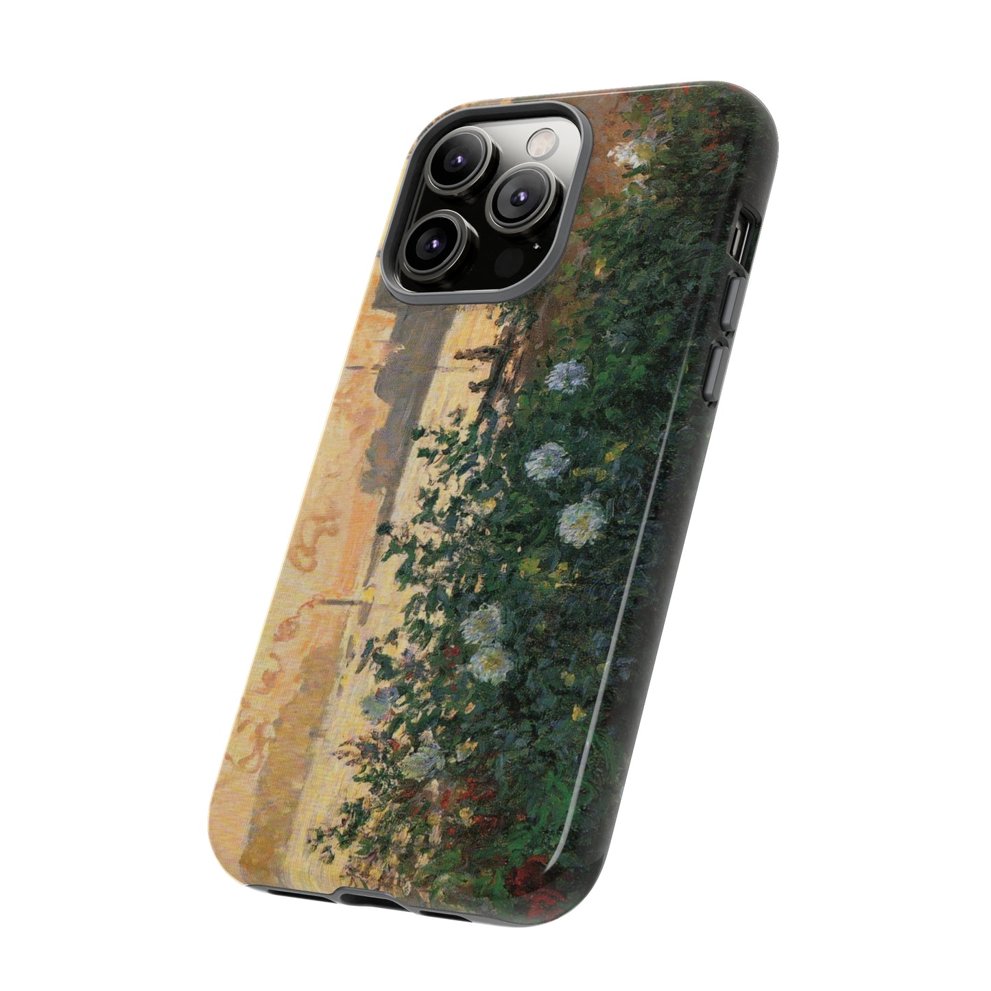 Flowered Riverbank, Argenteuil by Claude Monet - Cell Phone Case