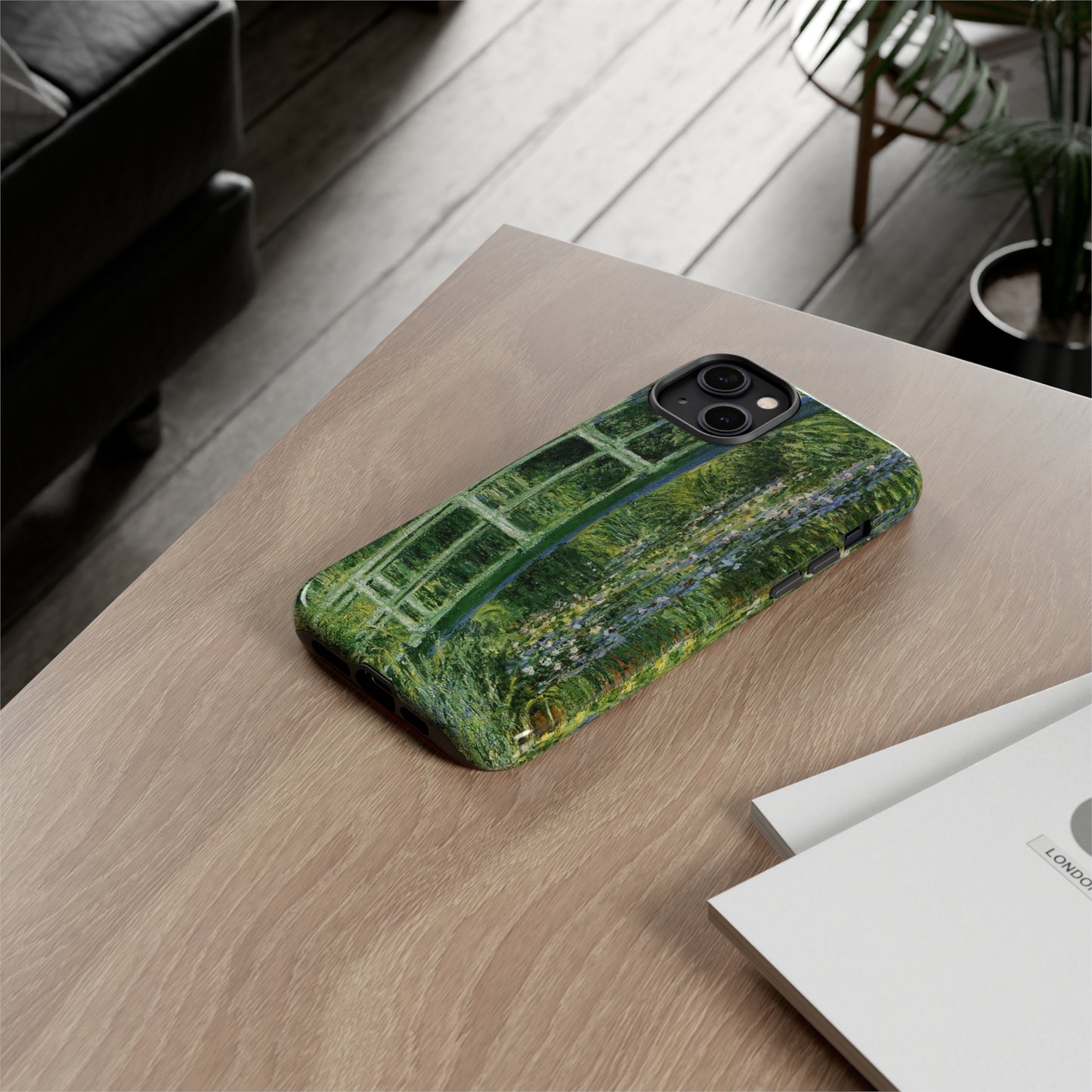 Water Lilies and a Japanese Bridge by Claude Monet - Cell Phone Case