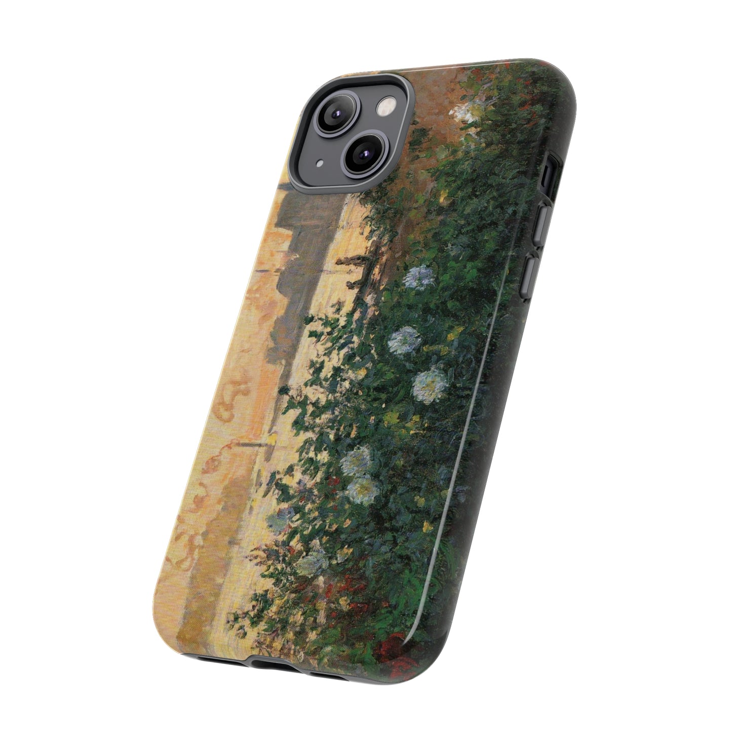 Flowered Riverbank, Argenteuil by Claude Monet - Cell Phone Case