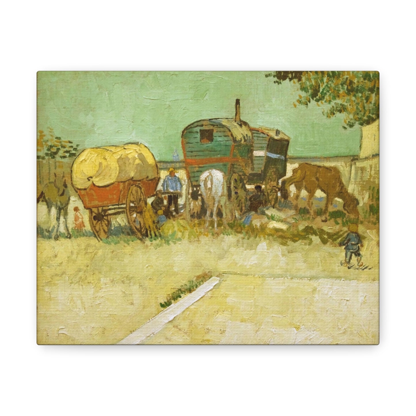 Encampment of Gypsies with Caravans - By Vincent Van Gogh