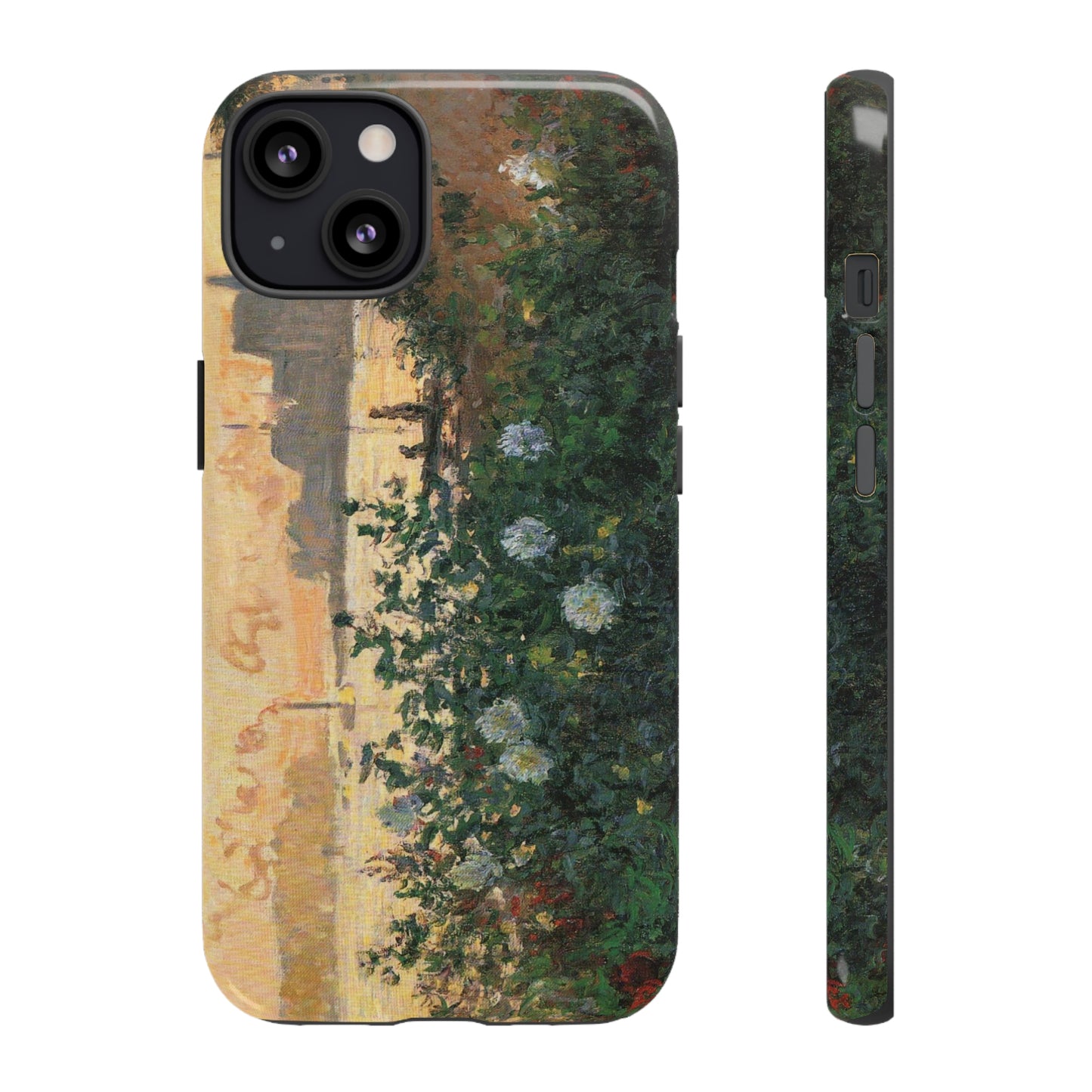 Flowered Riverbank, Argenteuil by Claude Monet - Cell Phone Case