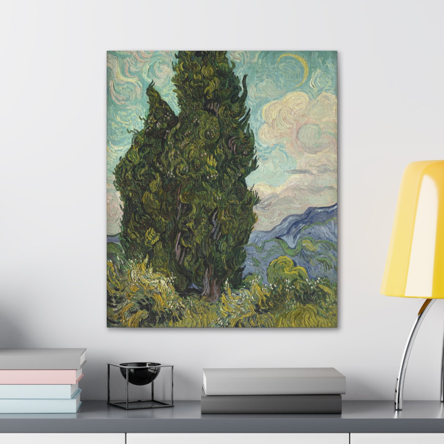 Cypresses by Vincent Van Gogh - Canvas Print