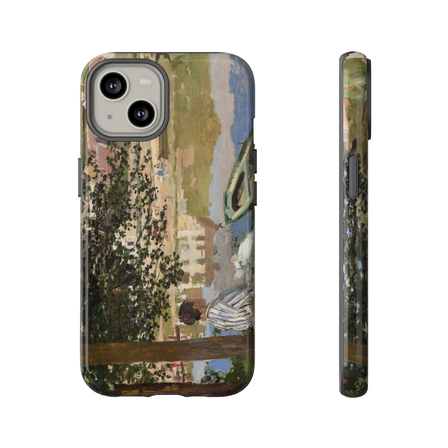 On the Bank of the Seine by Claude Monet - Cell Phone Case