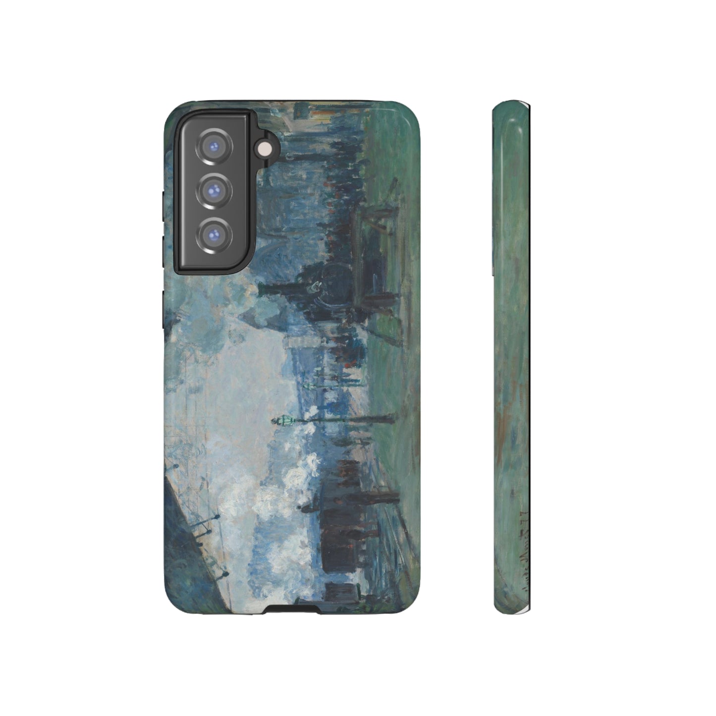 Arrival of the Normandy Train by Claude Monet - Cell Phone Case