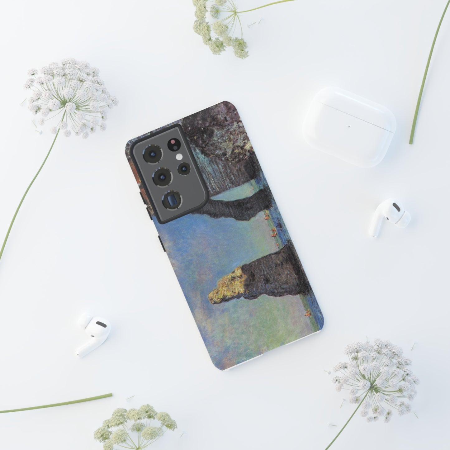 The Cliffs at Etretat by Claude Monet - Cell Phone Case