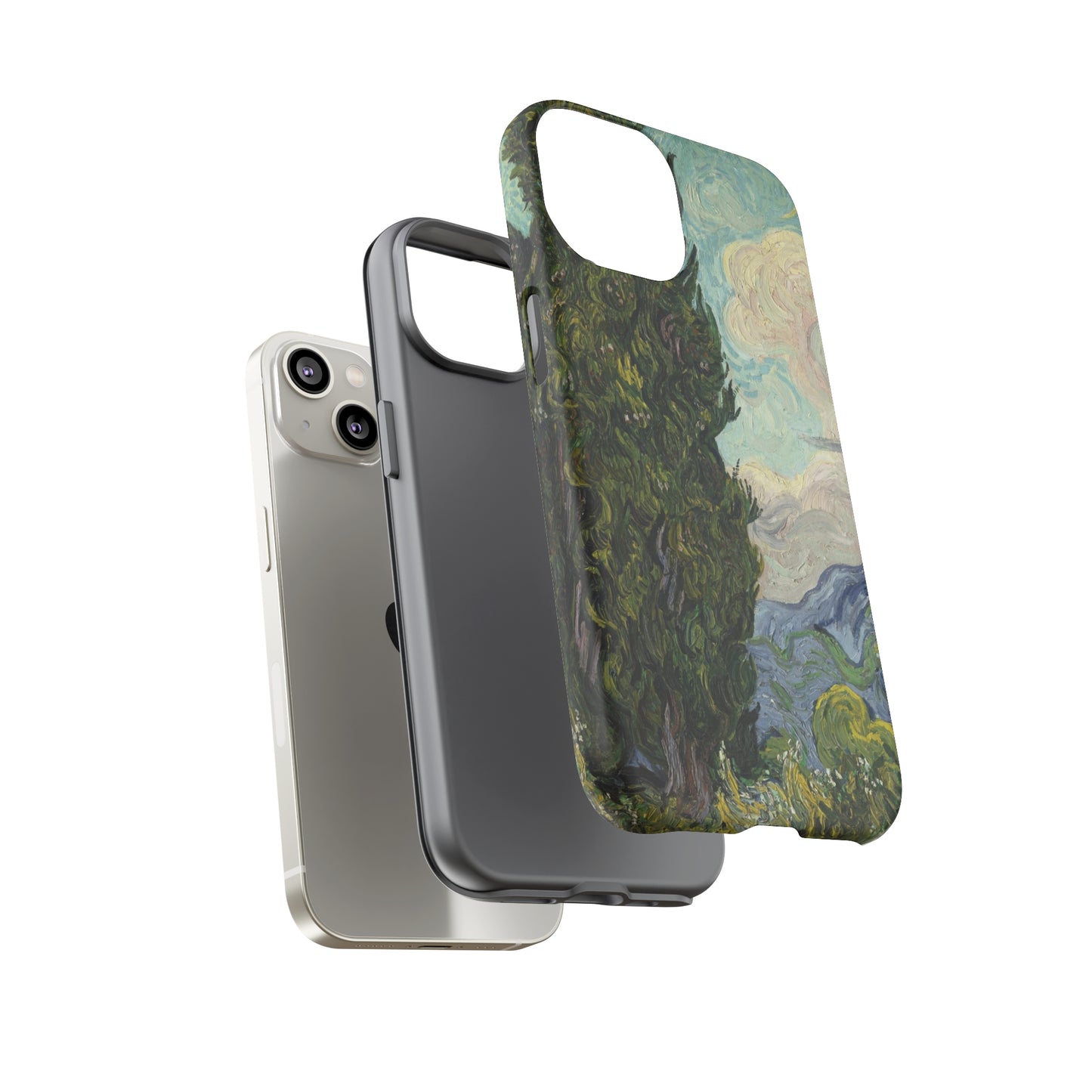 Cypresses by Vincent Van Gogh - Cell Phone Case