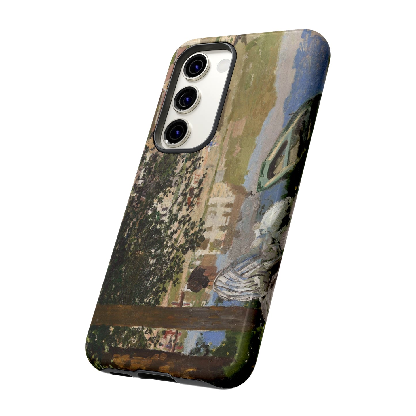 On the Bank of the Seine by Claude Monet - Cell Phone Case