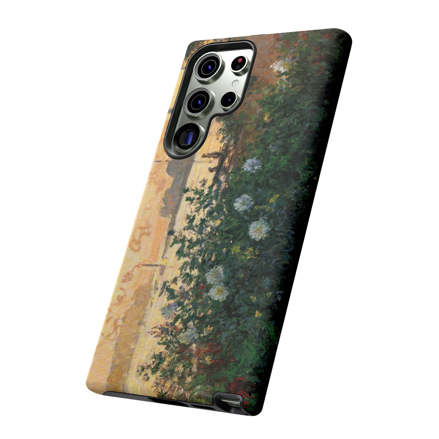 Flowered Riverbank, Argenteuil by Claude Monet - Cell Phone Case