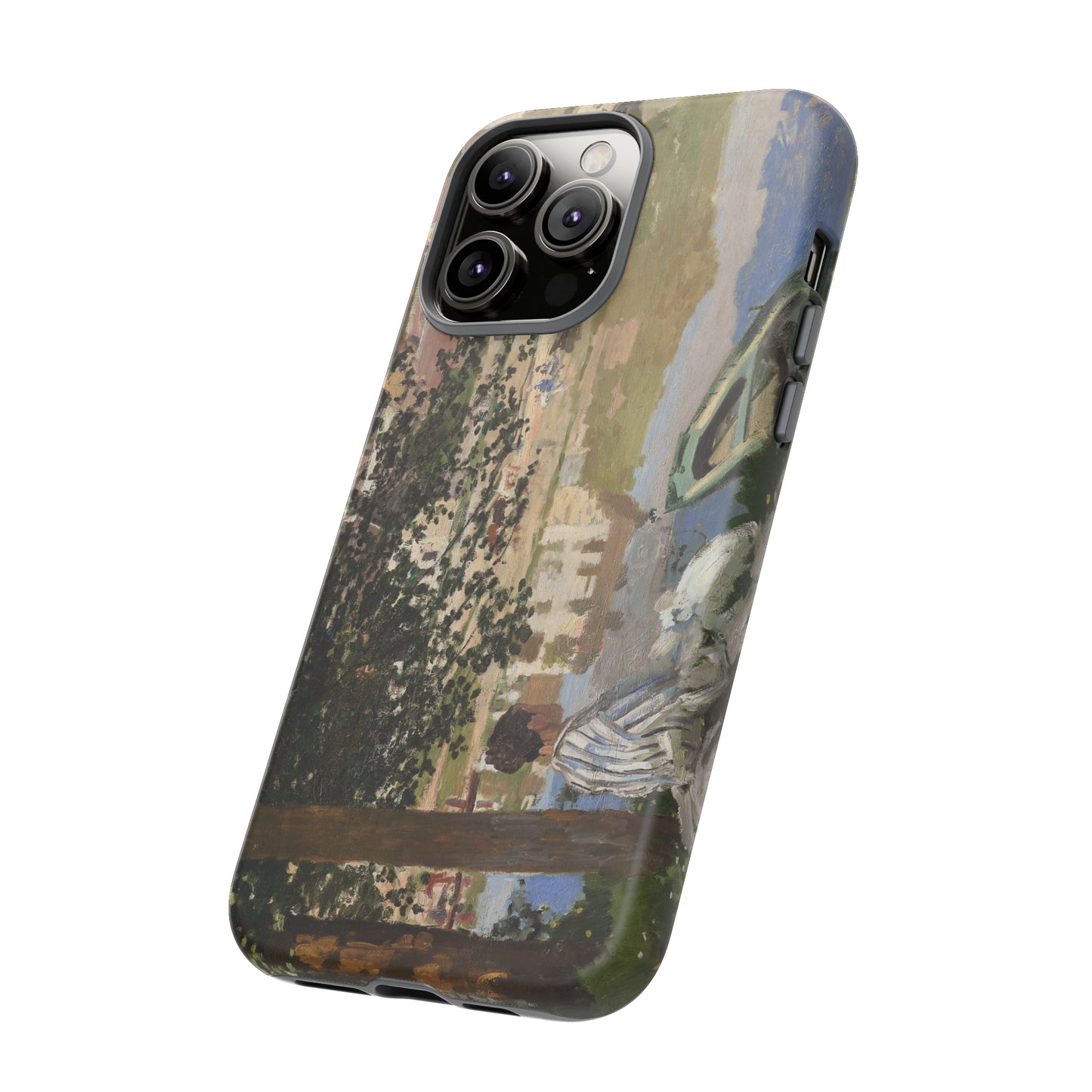 On the Bank of the Seine by Claude Monet - Cell Phone Case