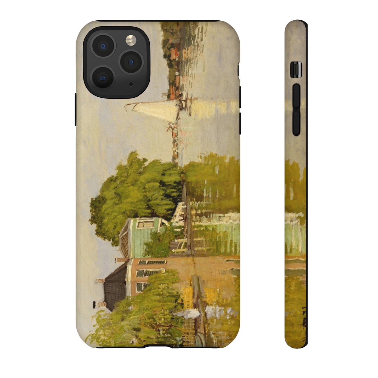 Houses on the Achterzaan by Claude Monet - Cell Phone Case