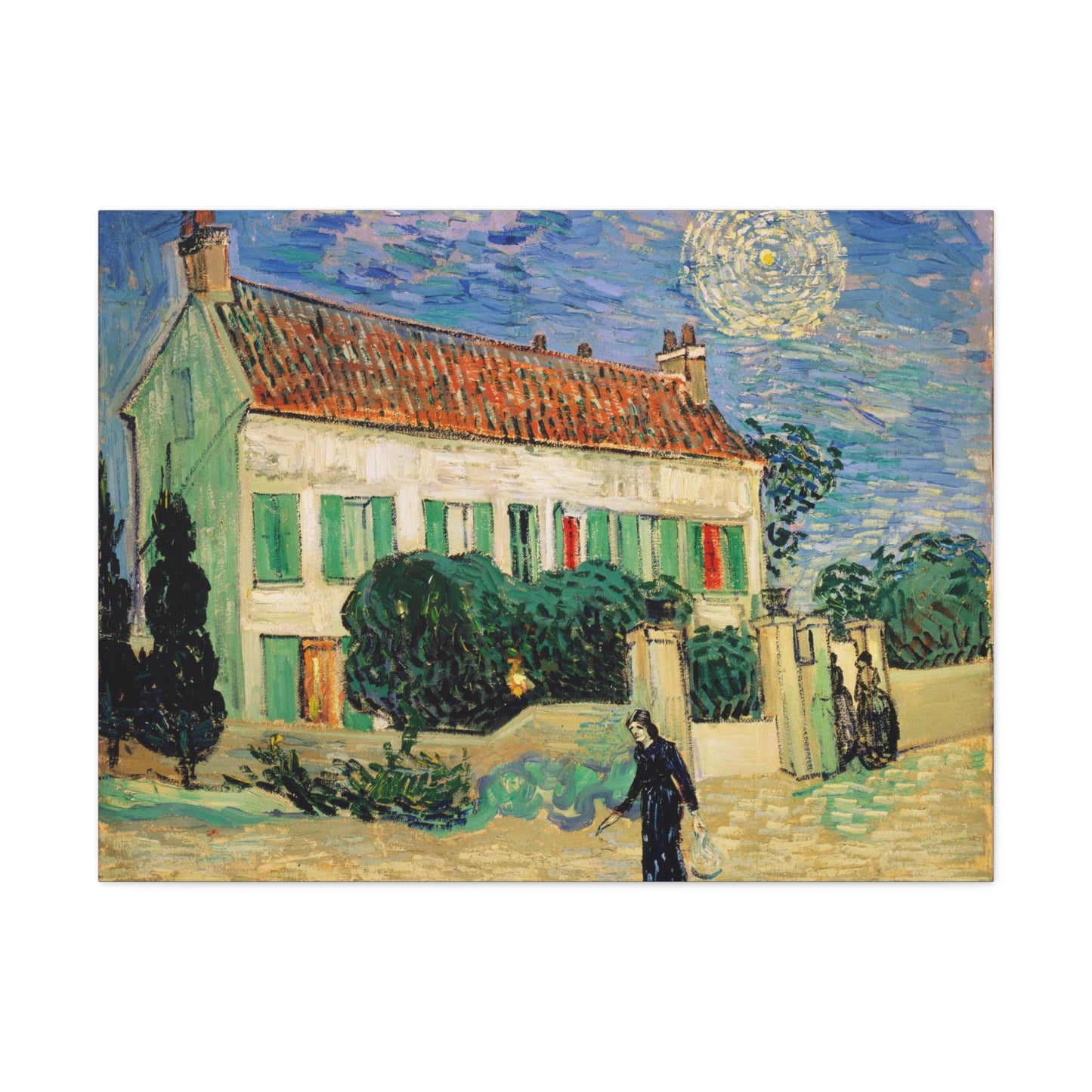 White House at Night by Vincent Van Gogh - Canvas Print