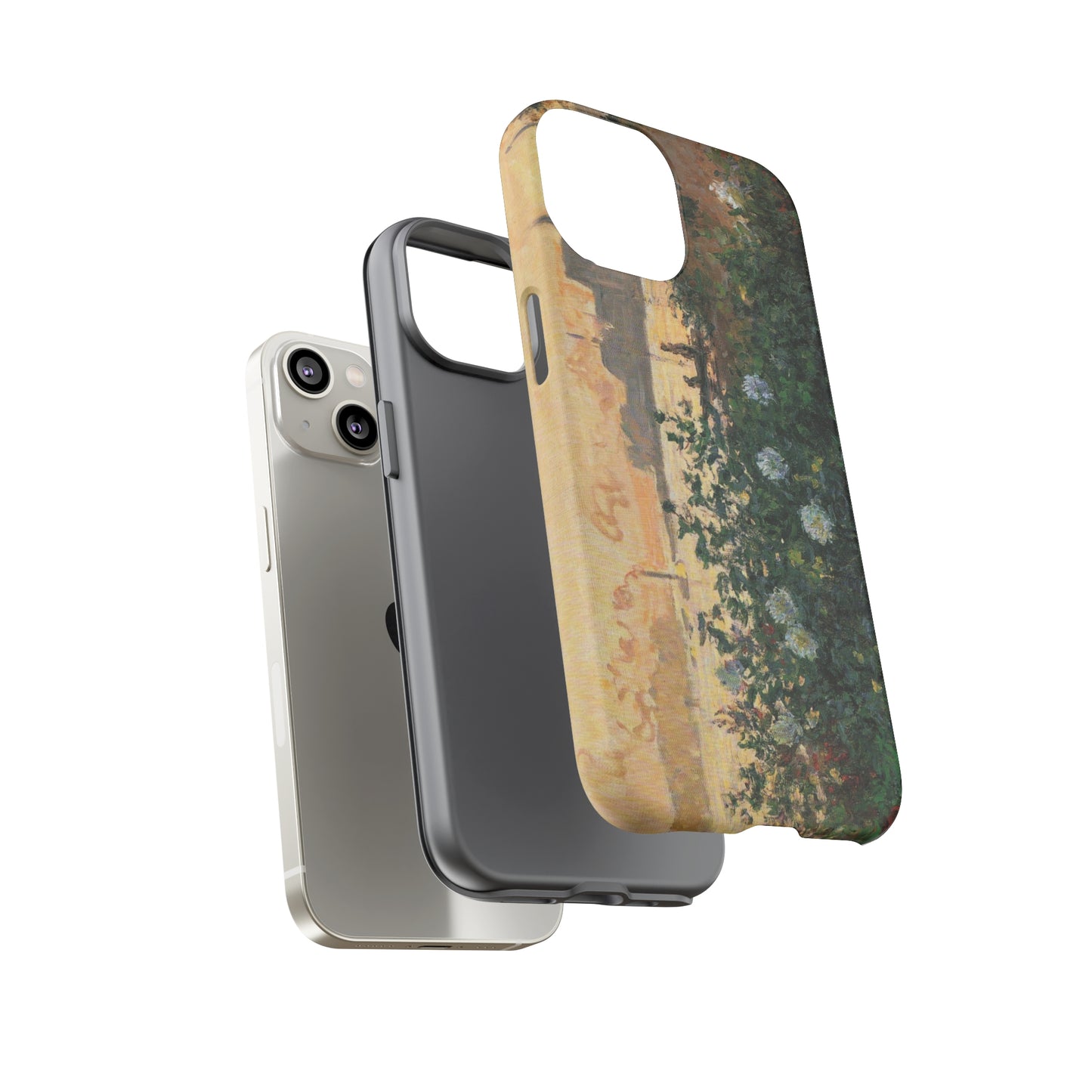 Flowered Riverbank, Argenteuil by Claude Monet - Cell Phone Case