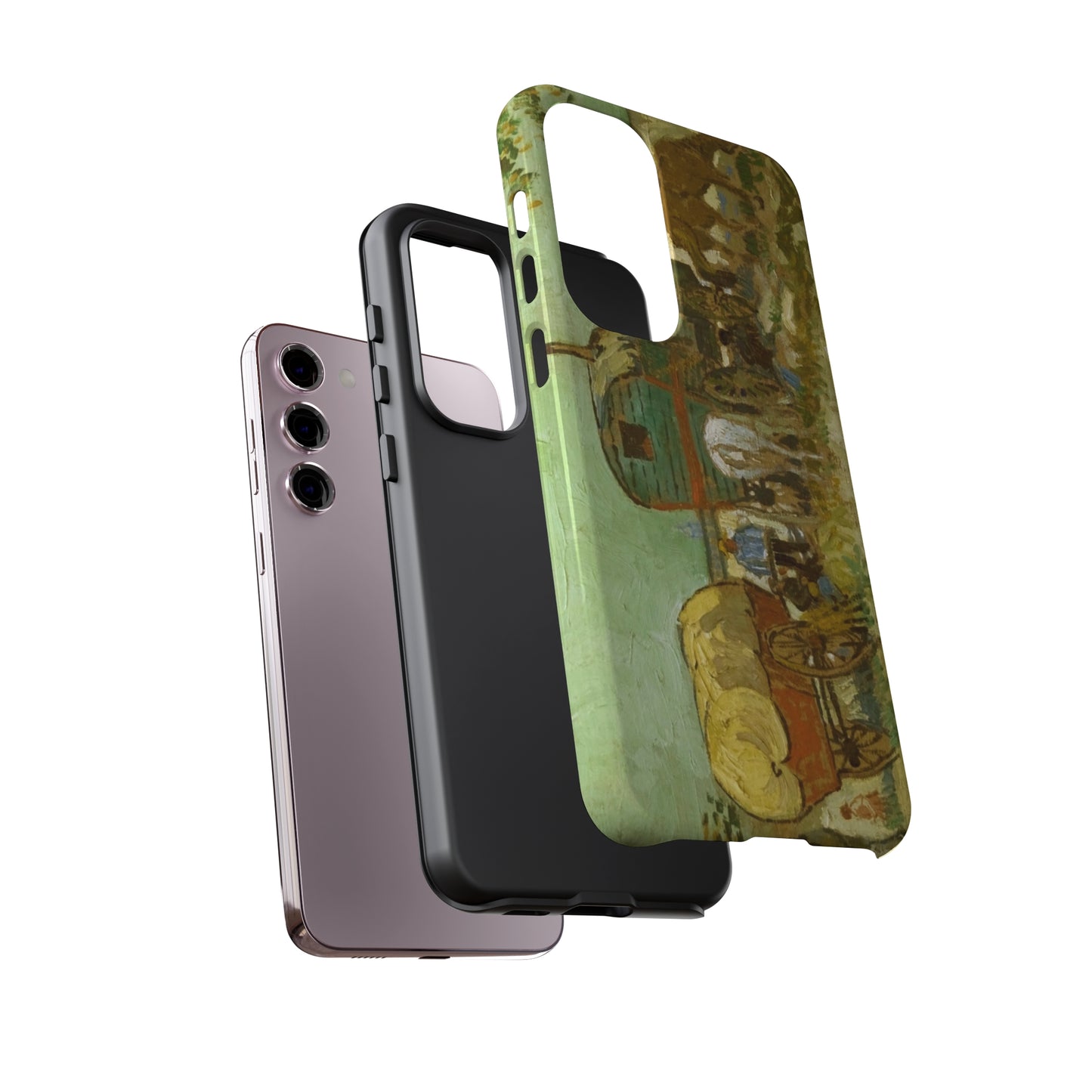 Encampment of Gypsies with Caravans by Vincent Van Gogh - Cell Phone Case