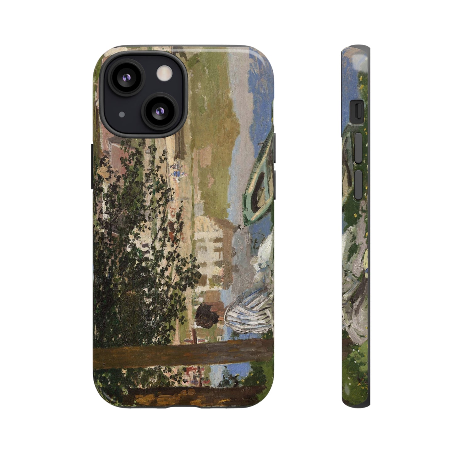 On the Bank of the Seine by Claude Monet - Cell Phone Case