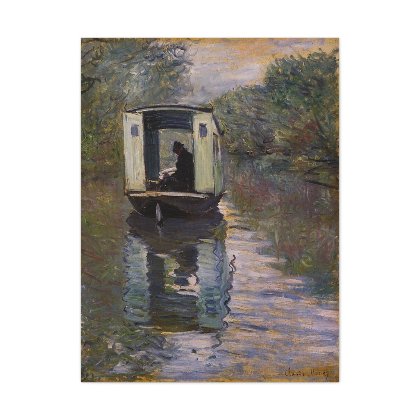 The Studio Boat by Claude Monet - Canvas Print