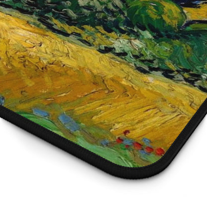Wheat Fields by Vincent Van Gogh - Desk Mat