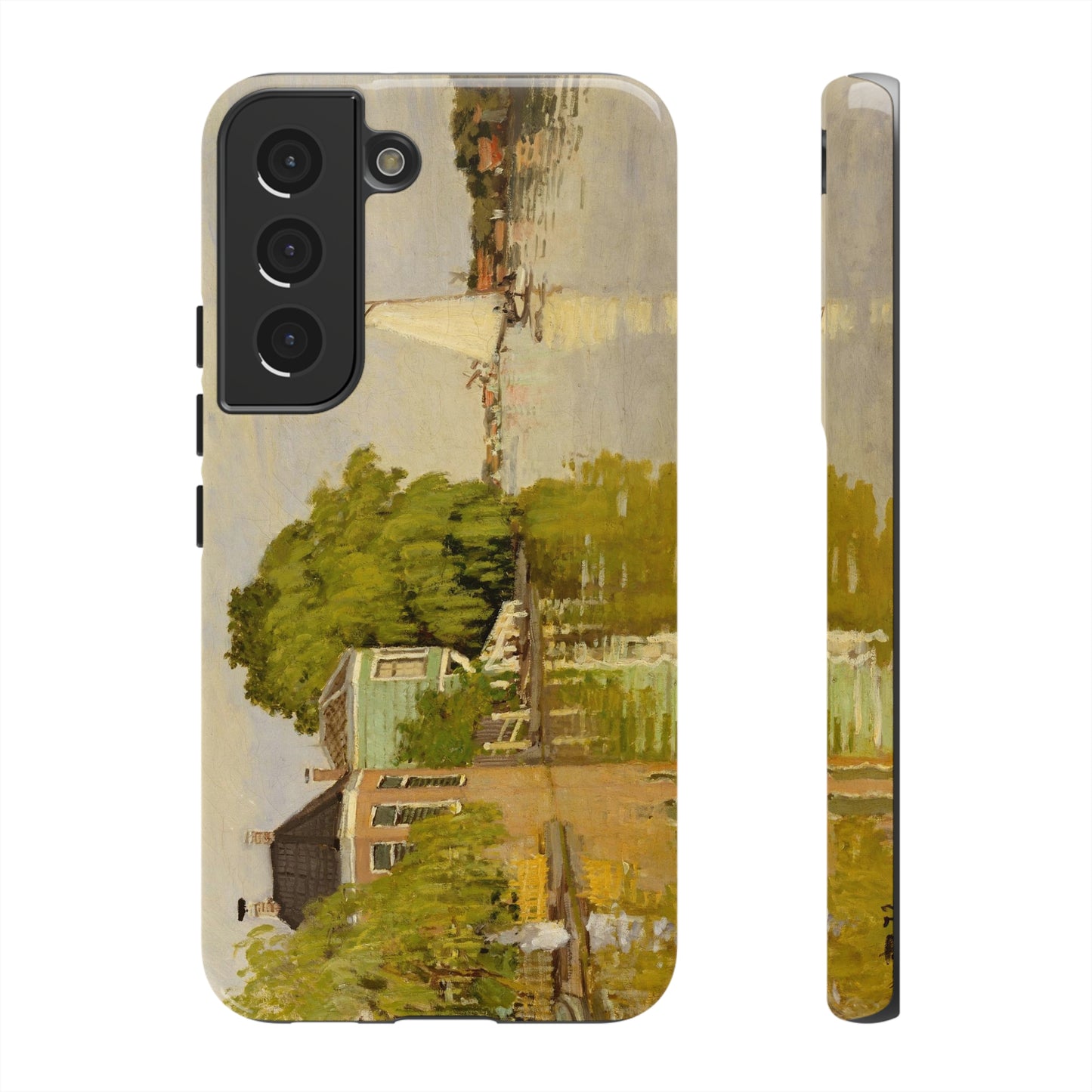 Houses on the Achterzaan by Claude Monet - Cell Phone Case