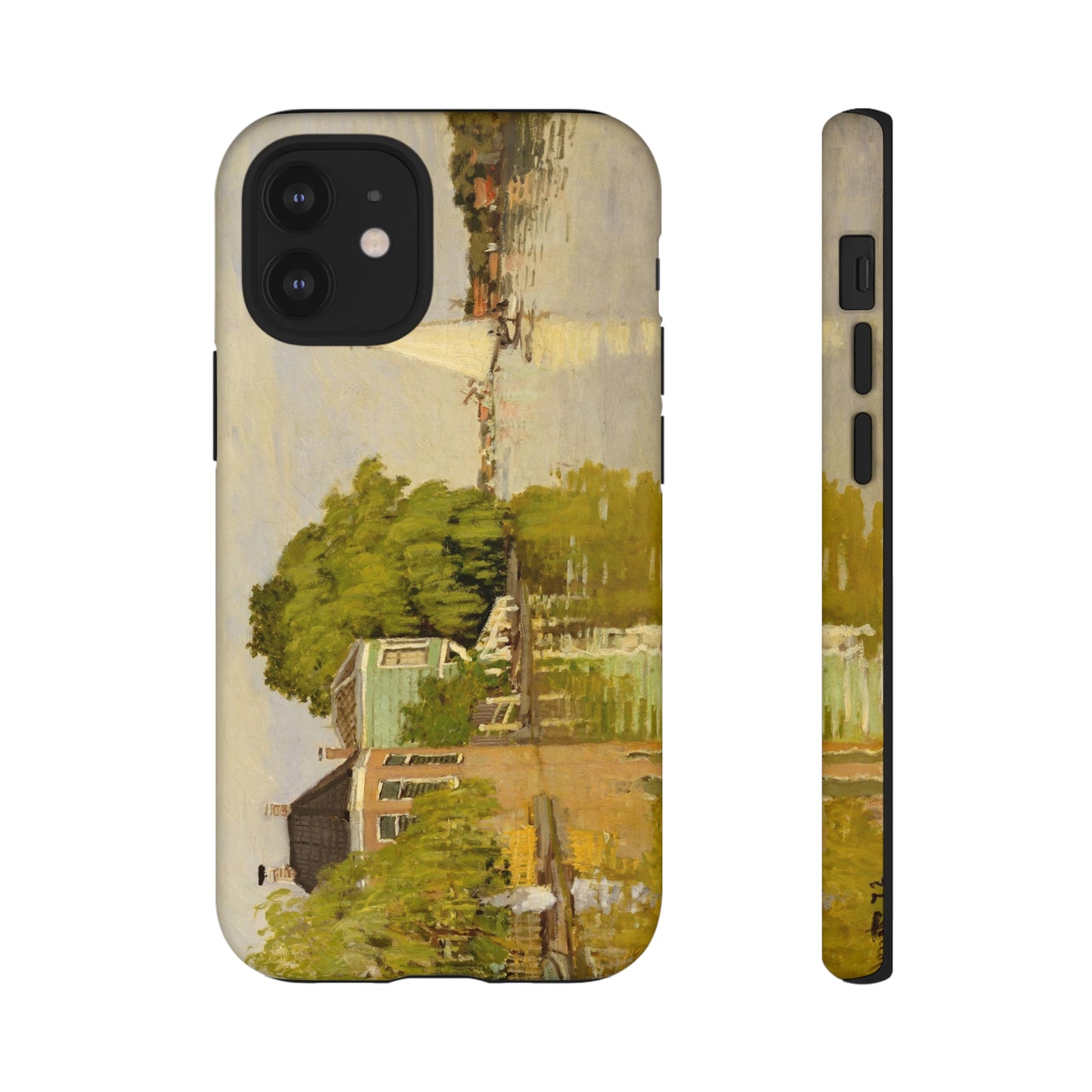 Houses on the Achterzaan by Claude Monet - Cell Phone Case