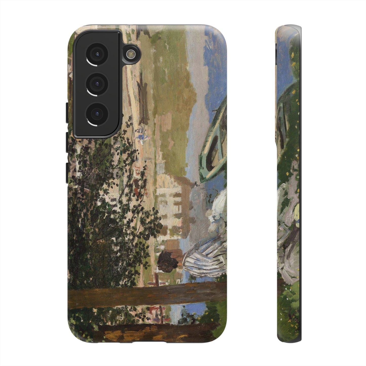 On the Bank of the Seine by Claude Monet - Cell Phone Case