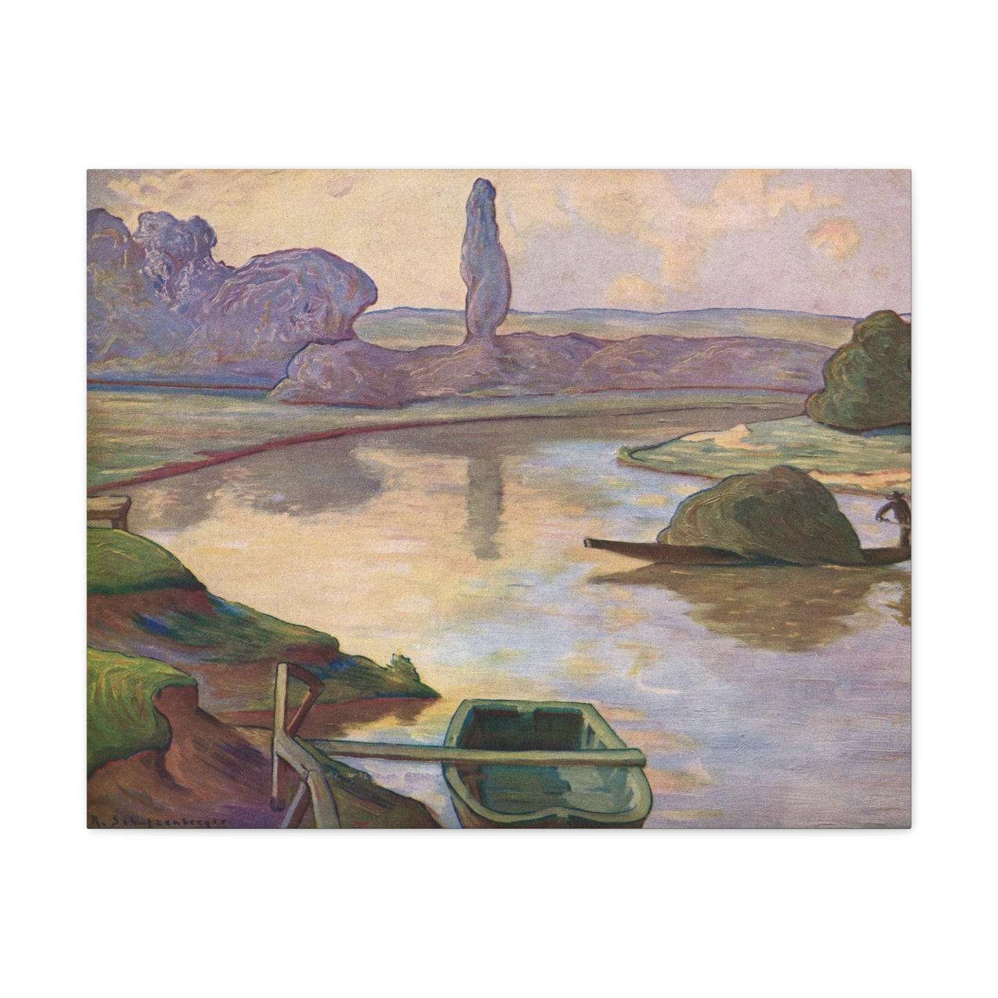Islands in the Rhine river near to Strasbourg by Rene Schutzenberger - Canvas Print