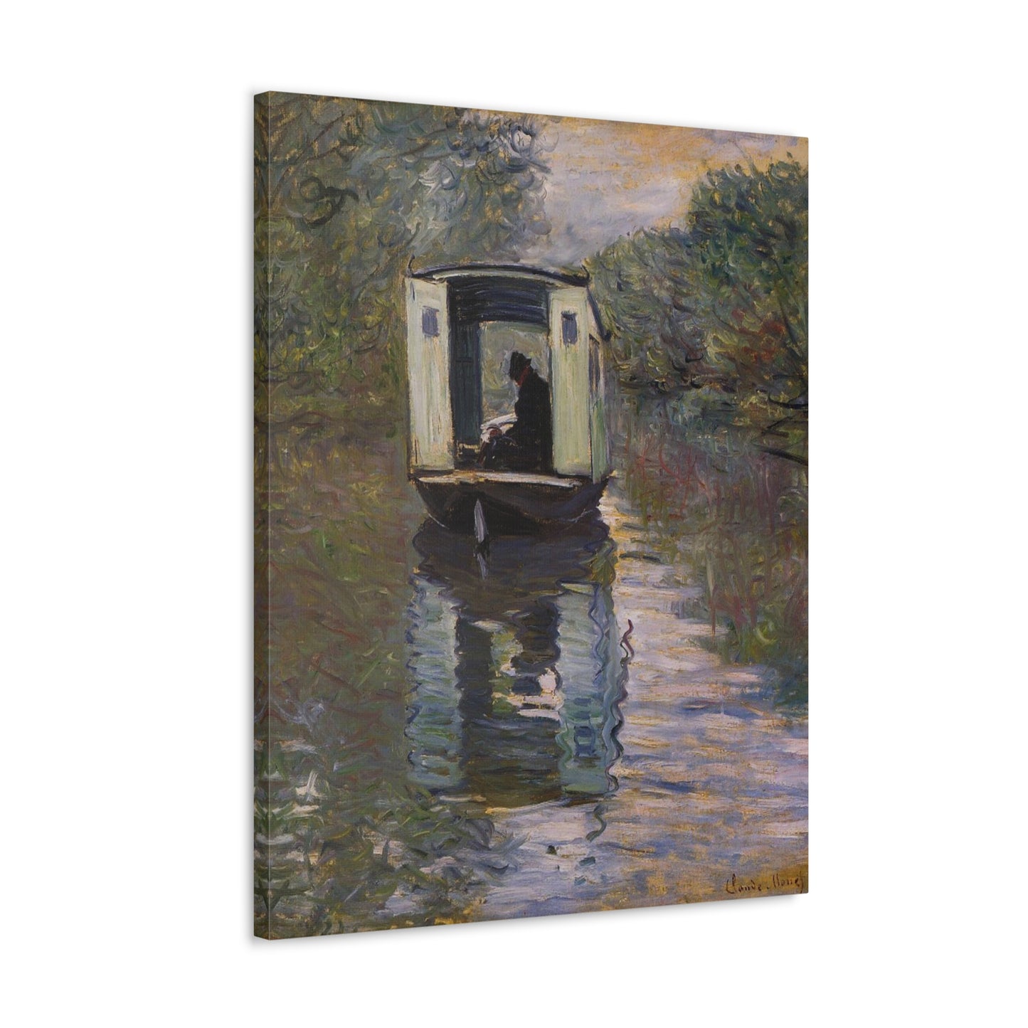 The Studio Boat by Claude Monet - Canvas Print