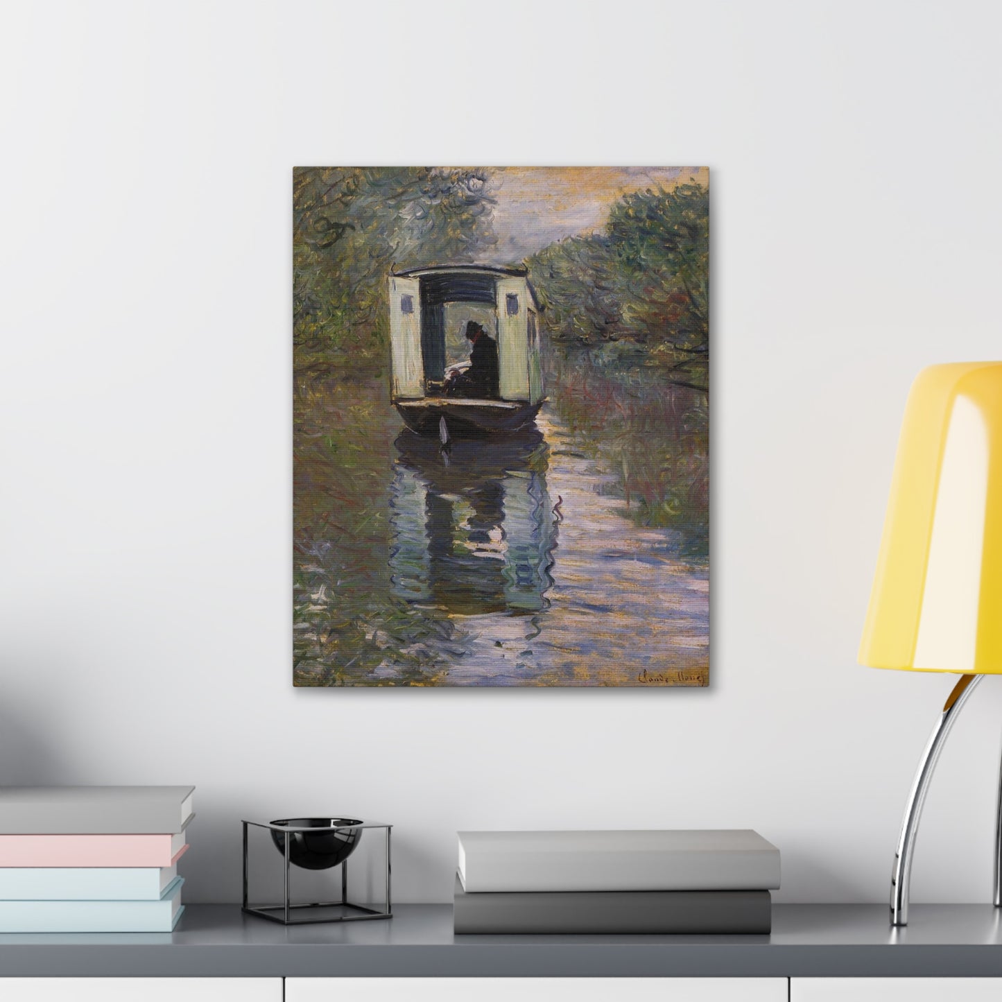 The Studio Boat by Claude Monet - Canvas Print