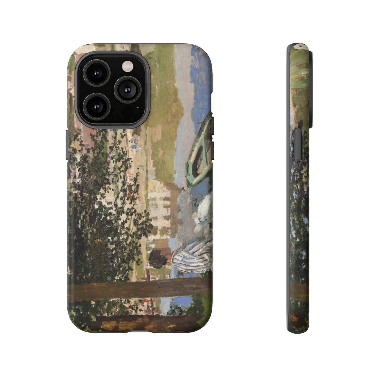 On the Bank of the Seine by Claude Monet - Cell Phone Case