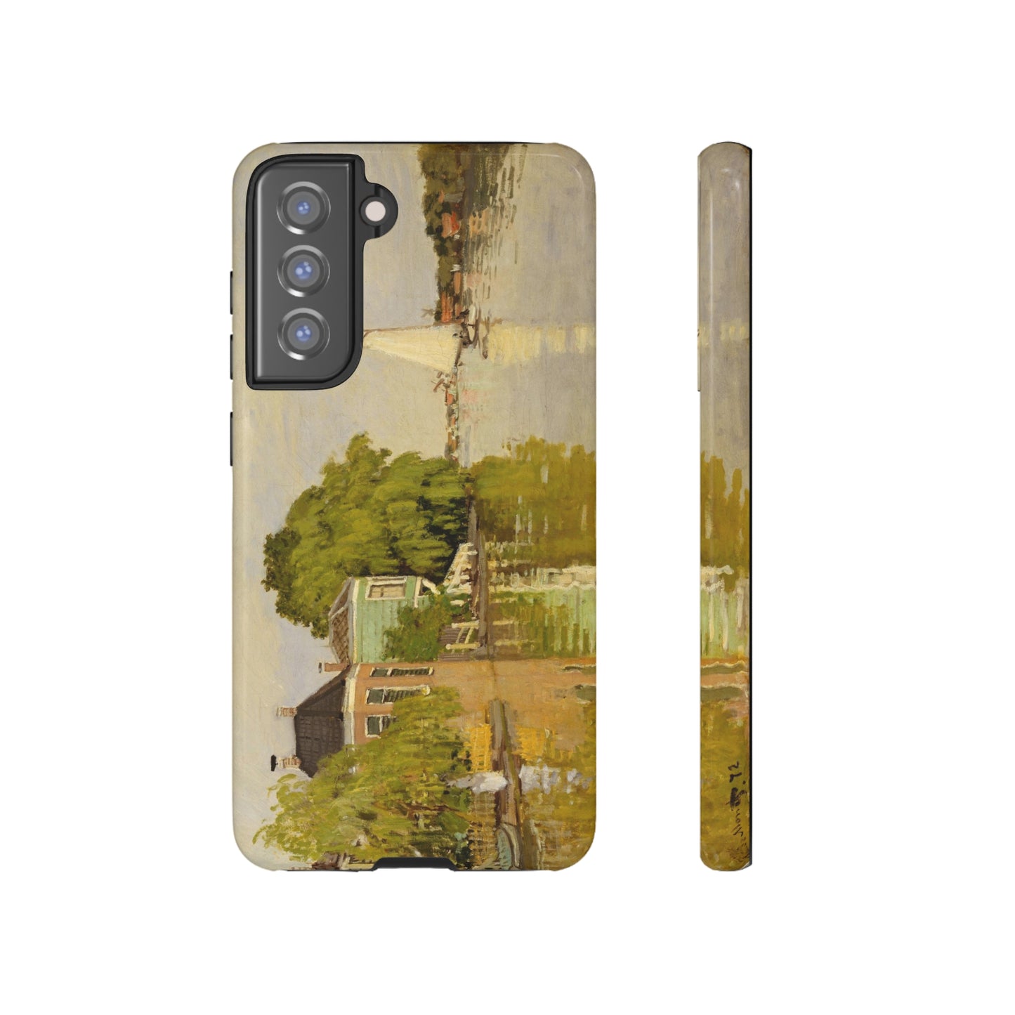 Houses on the Achterzaan by Claude Monet - Cell Phone Case