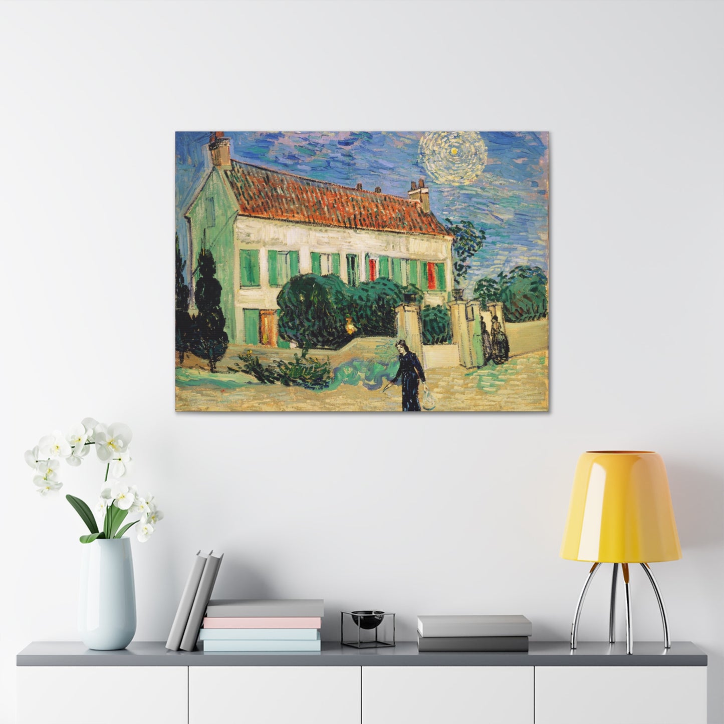 White House at Night by Vincent Van Gogh - Canvas Print