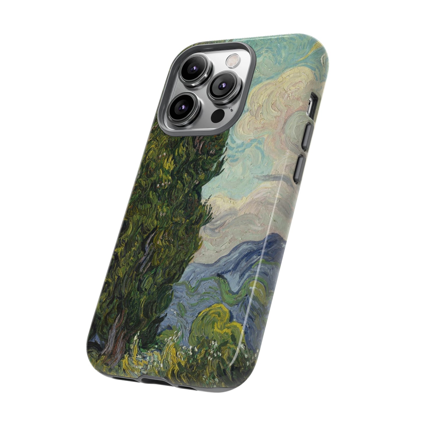 Cypresses by Vincent Van Gogh - Cell Phone Case