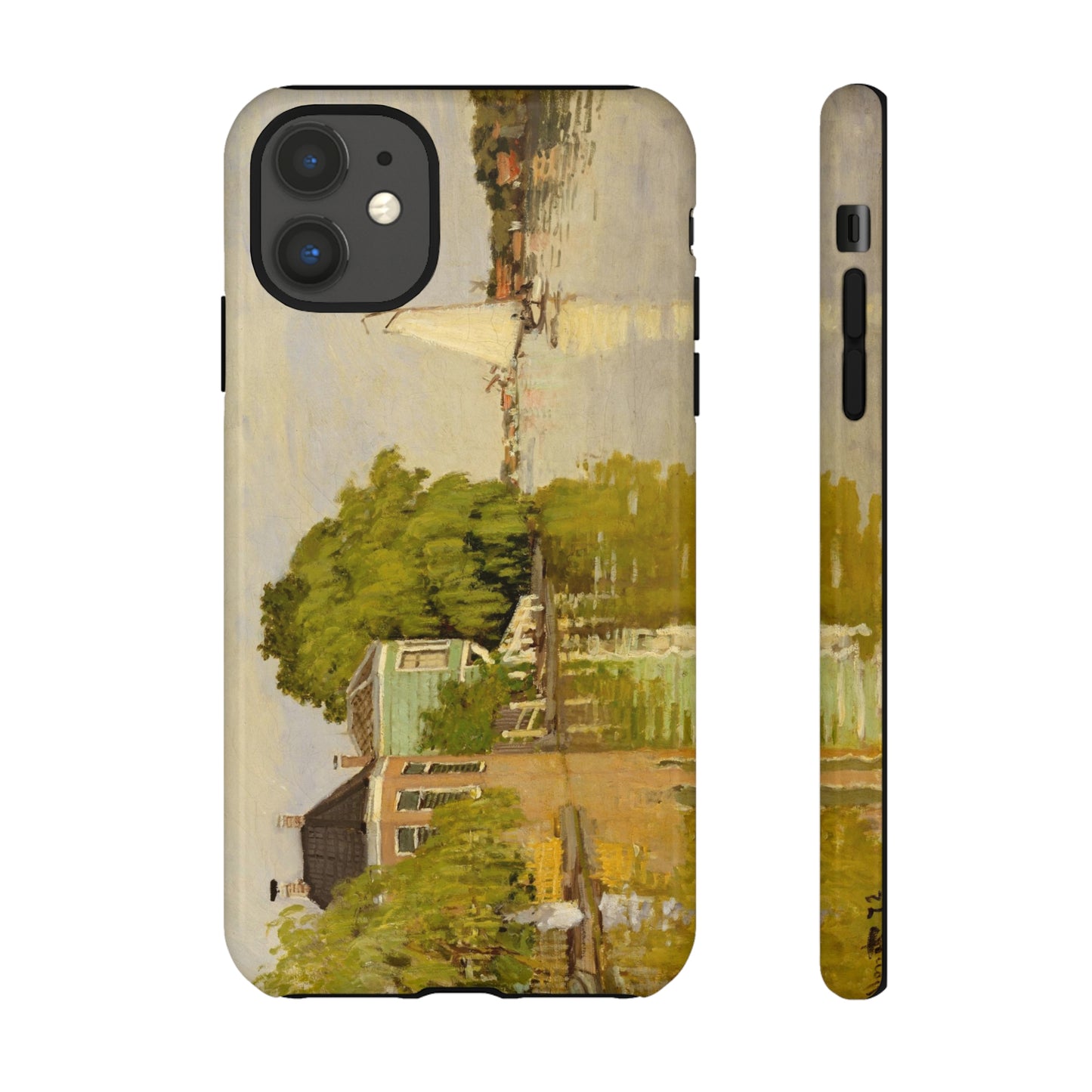 Houses on the Achterzaan by Claude Monet - Cell Phone Case