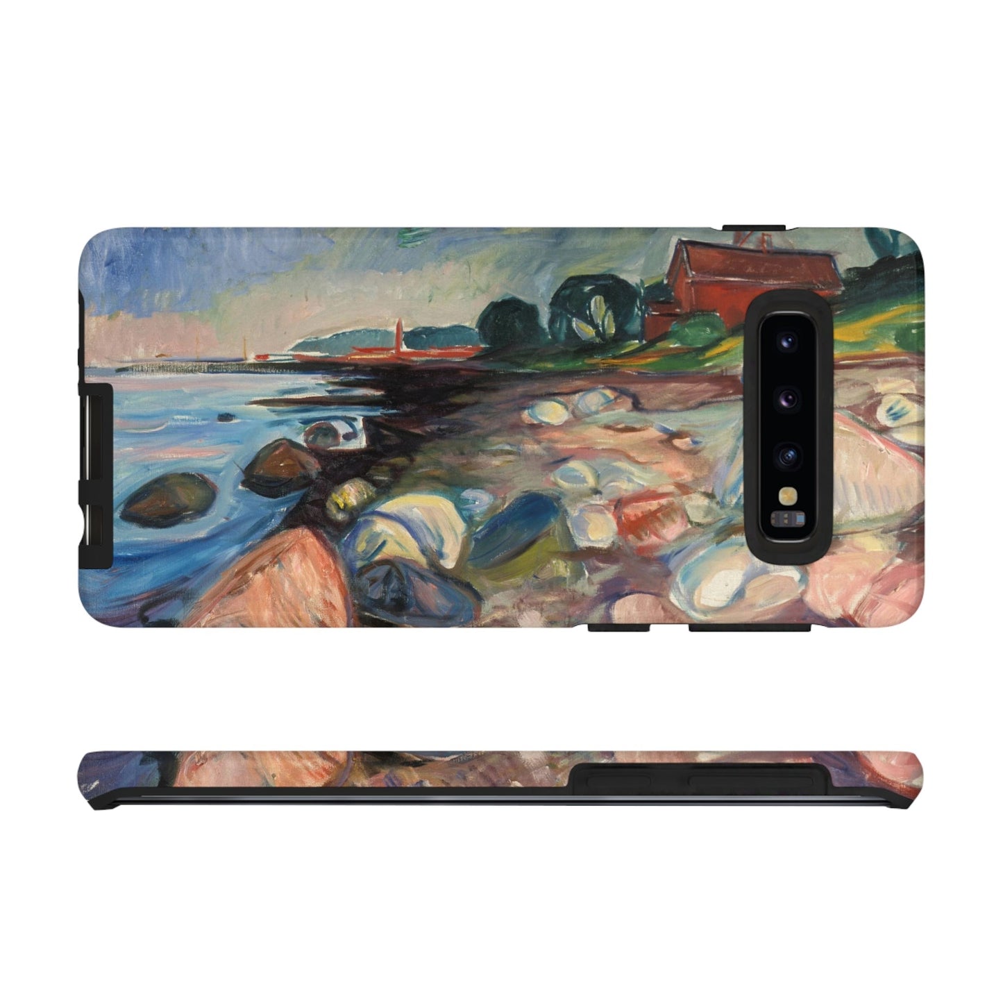 Shore with Red House by Edvard Munch - Cell Phone Case