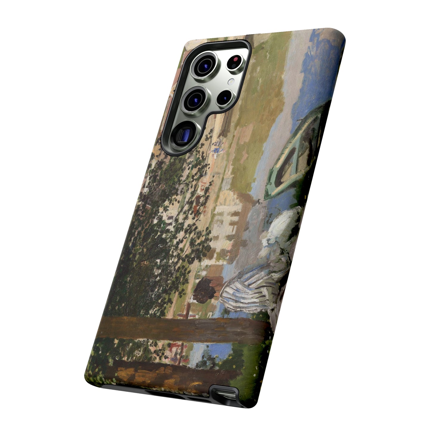 On the Bank of the Seine by Claude Monet - Cell Phone Case