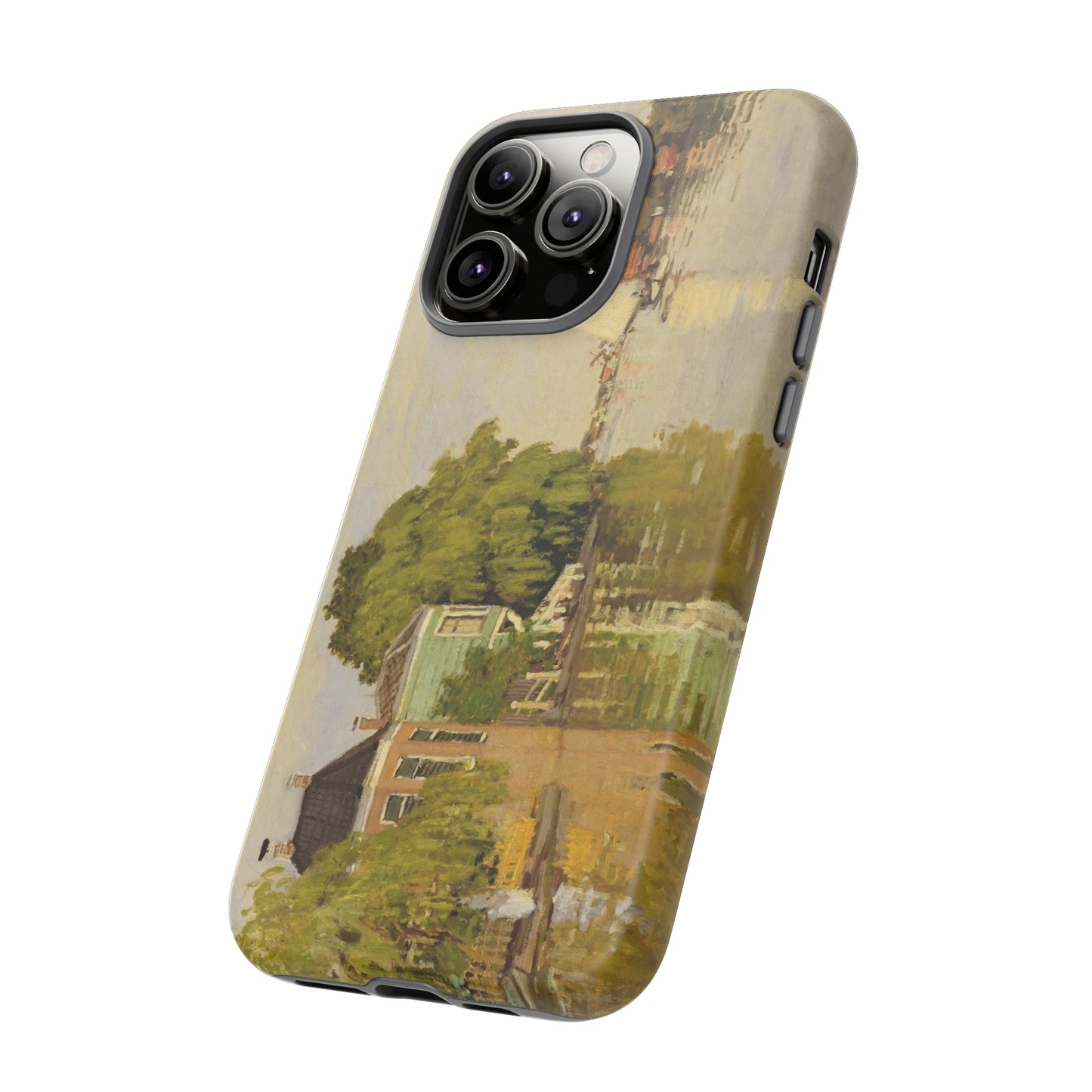 Houses on the Achterzaan by Claude Monet - Cell Phone Case