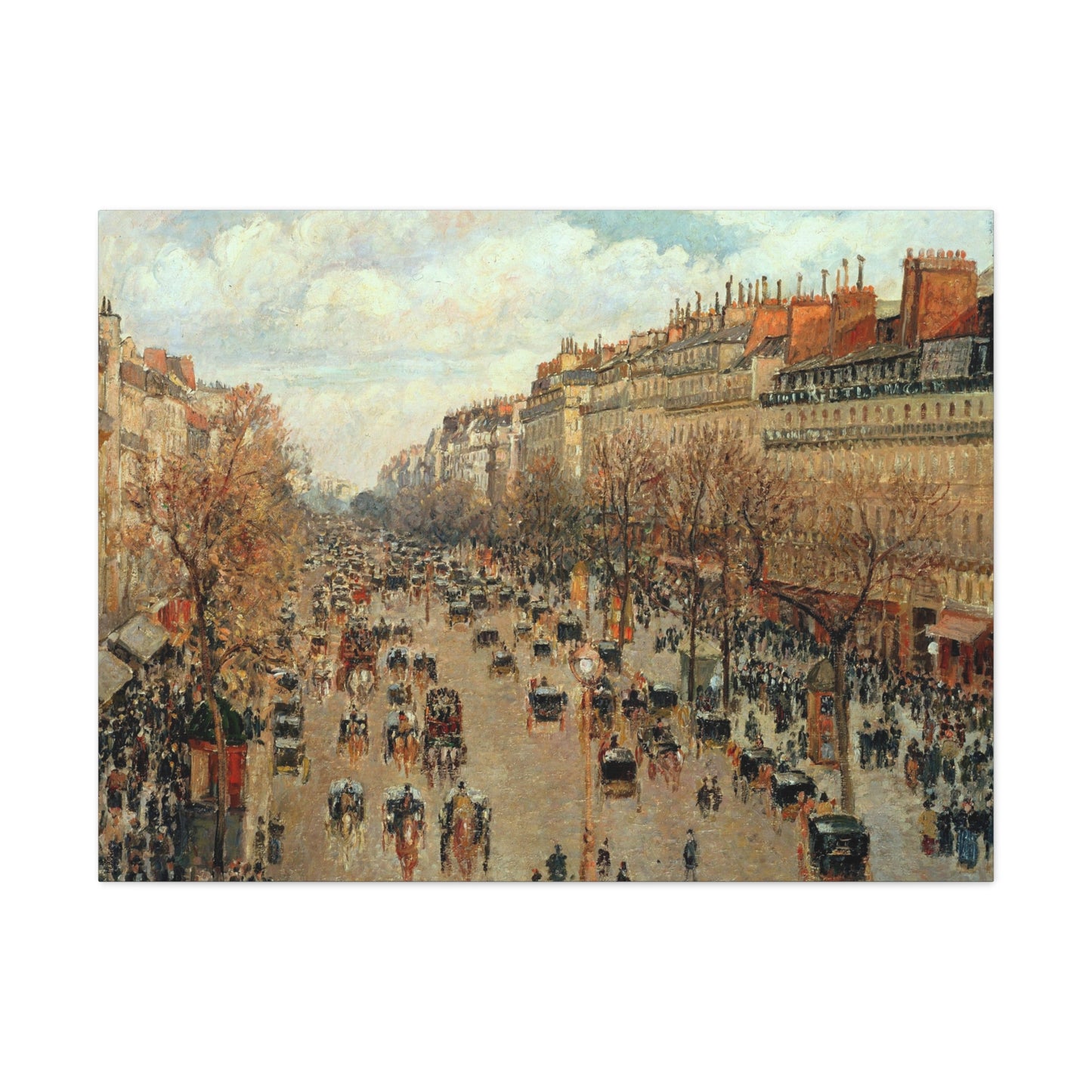 Boulevard Montmartre by Camille Pissarro - Canvas Print