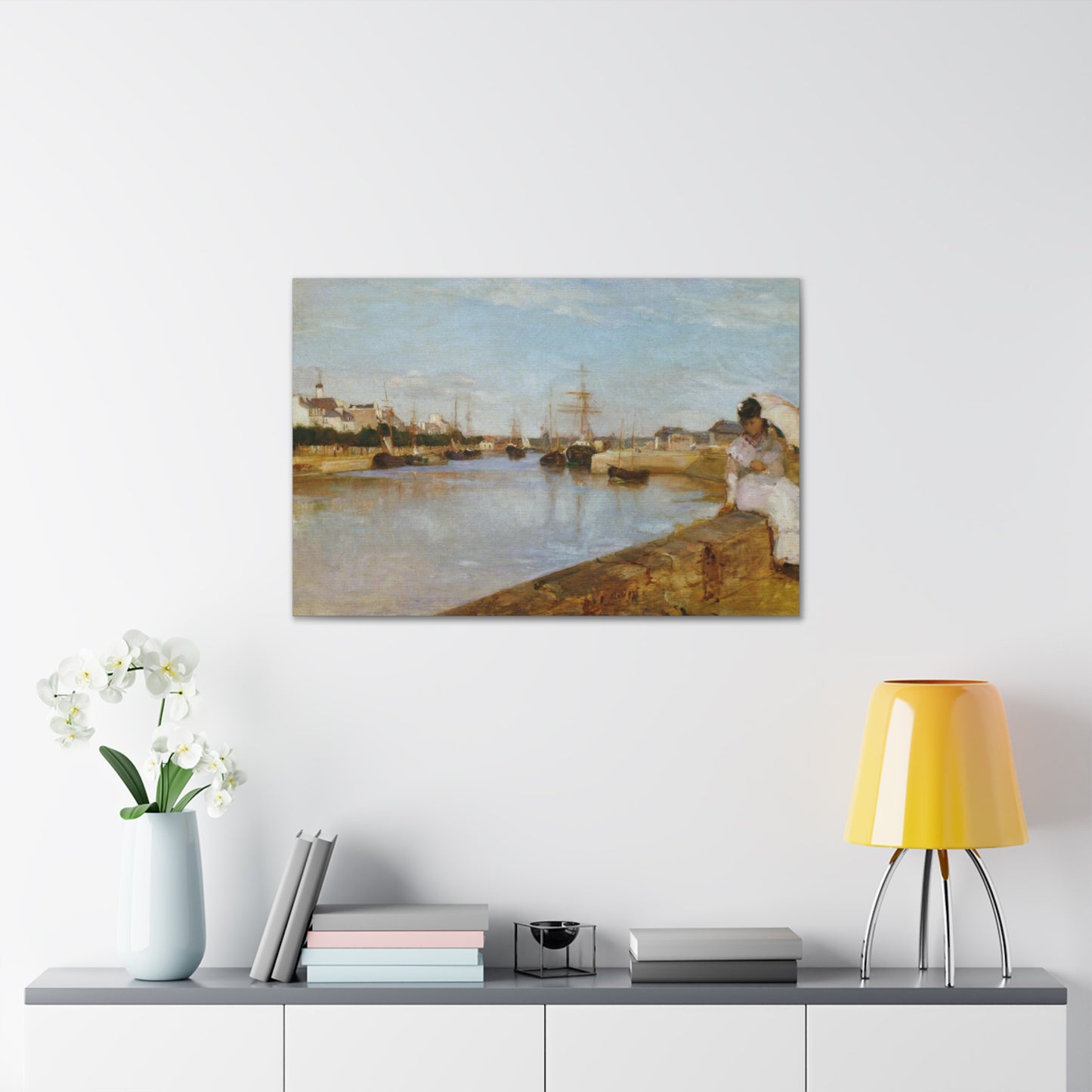 The Harbor at Lorient by Berthe Morisot - Canvas Print