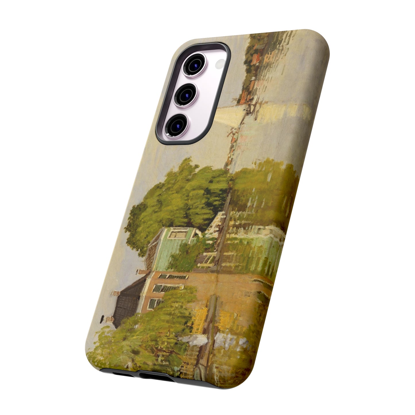 Houses on the Achterzaan by Claude Monet - Cell Phone Case