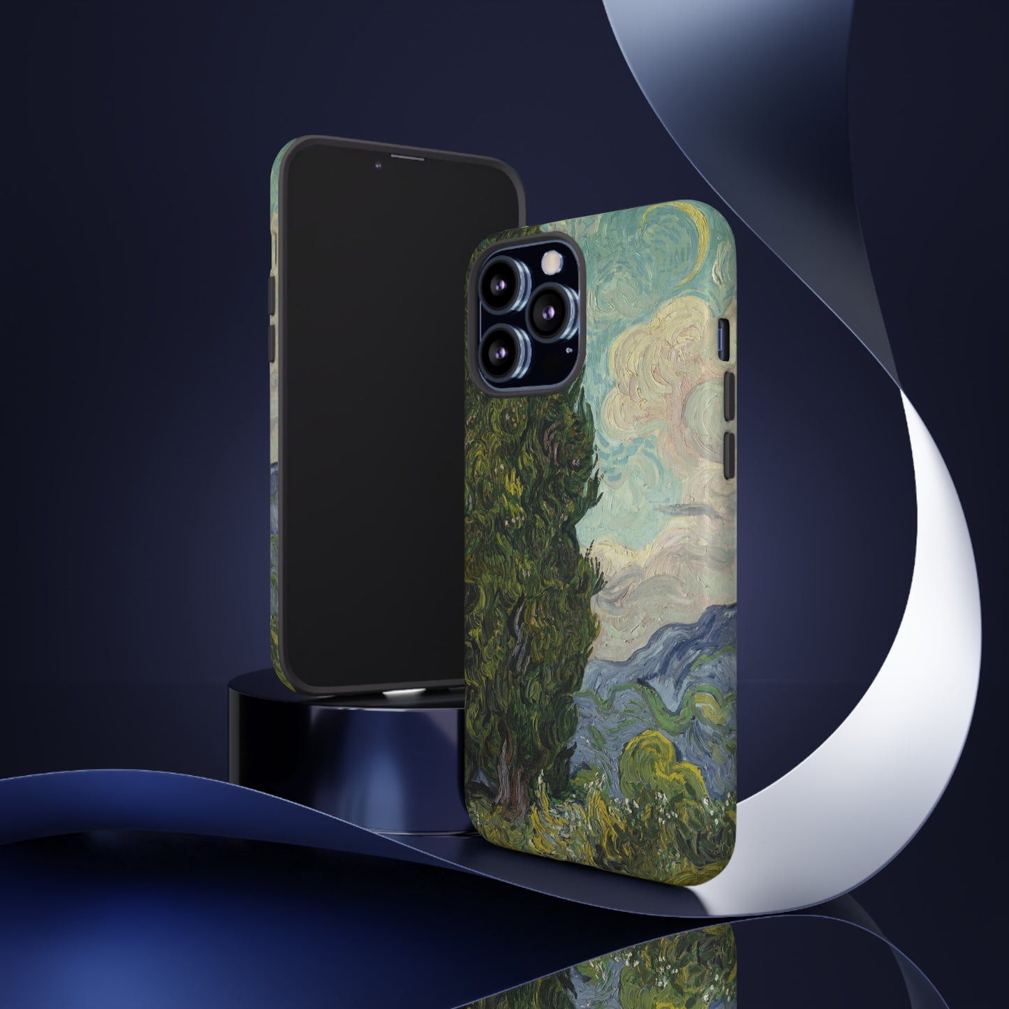 Cypresses by Vincent Van Gogh - Cell Phone Case