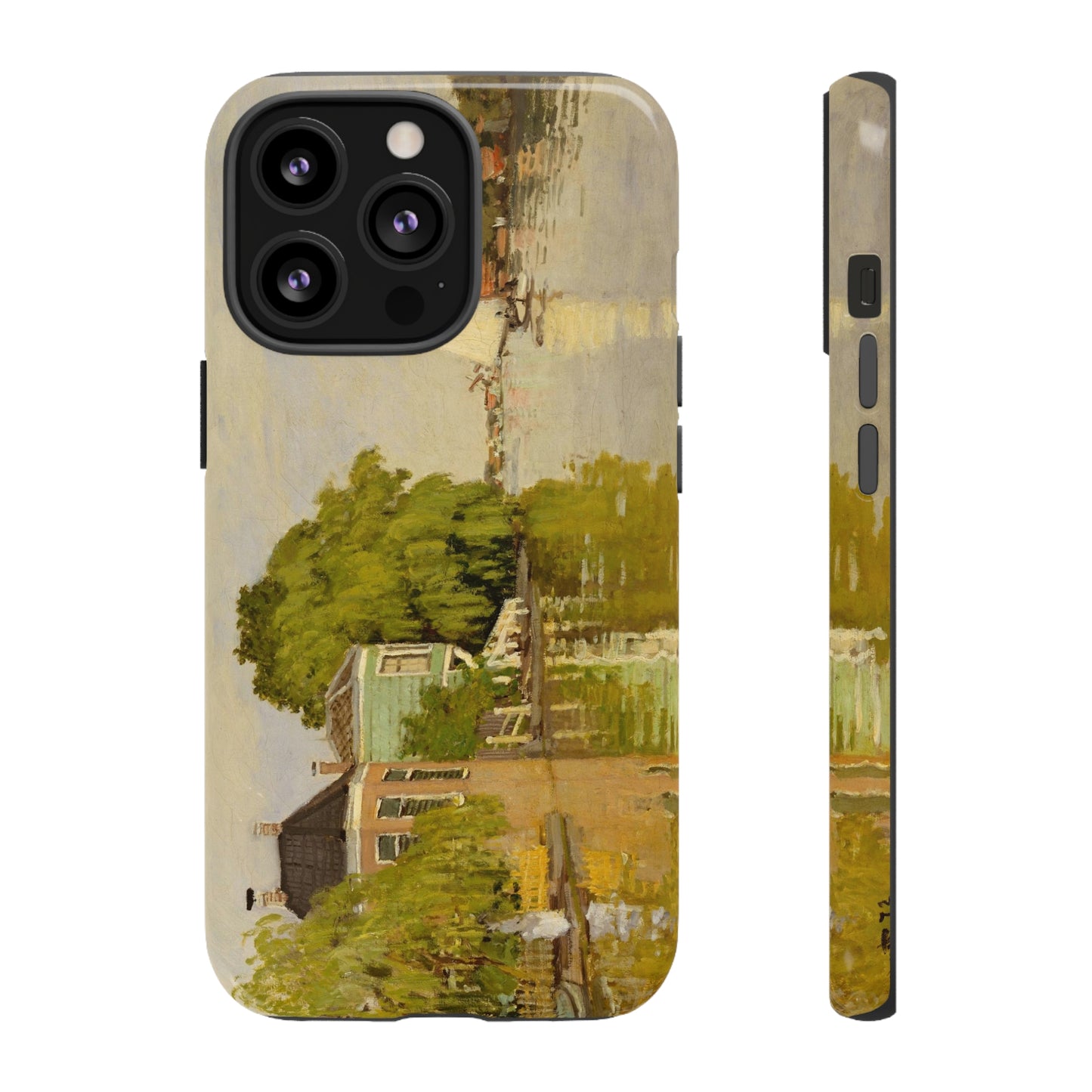 Houses on the Achterzaan by Claude Monet - Cell Phone Case