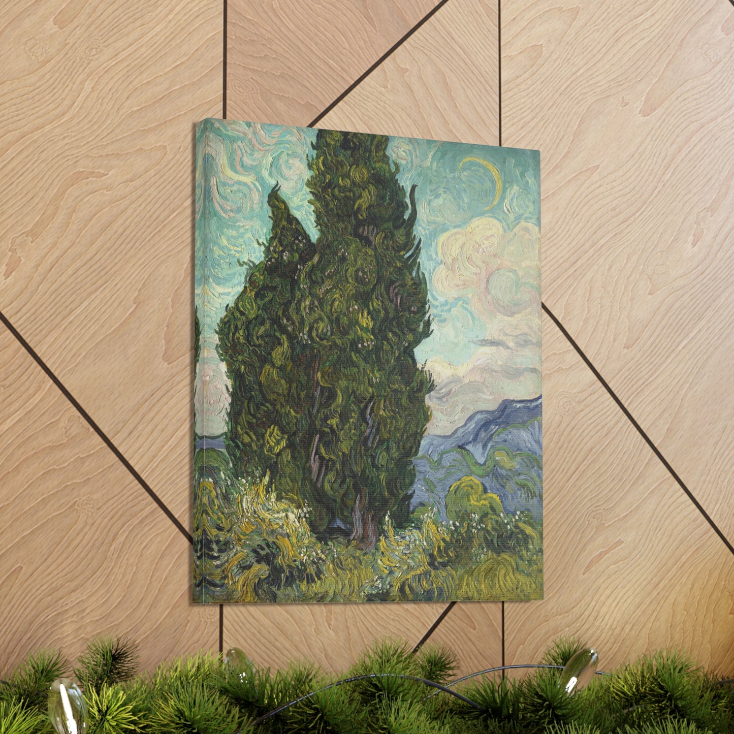 Cypresses by Vincent Van Gogh - Canvas Print