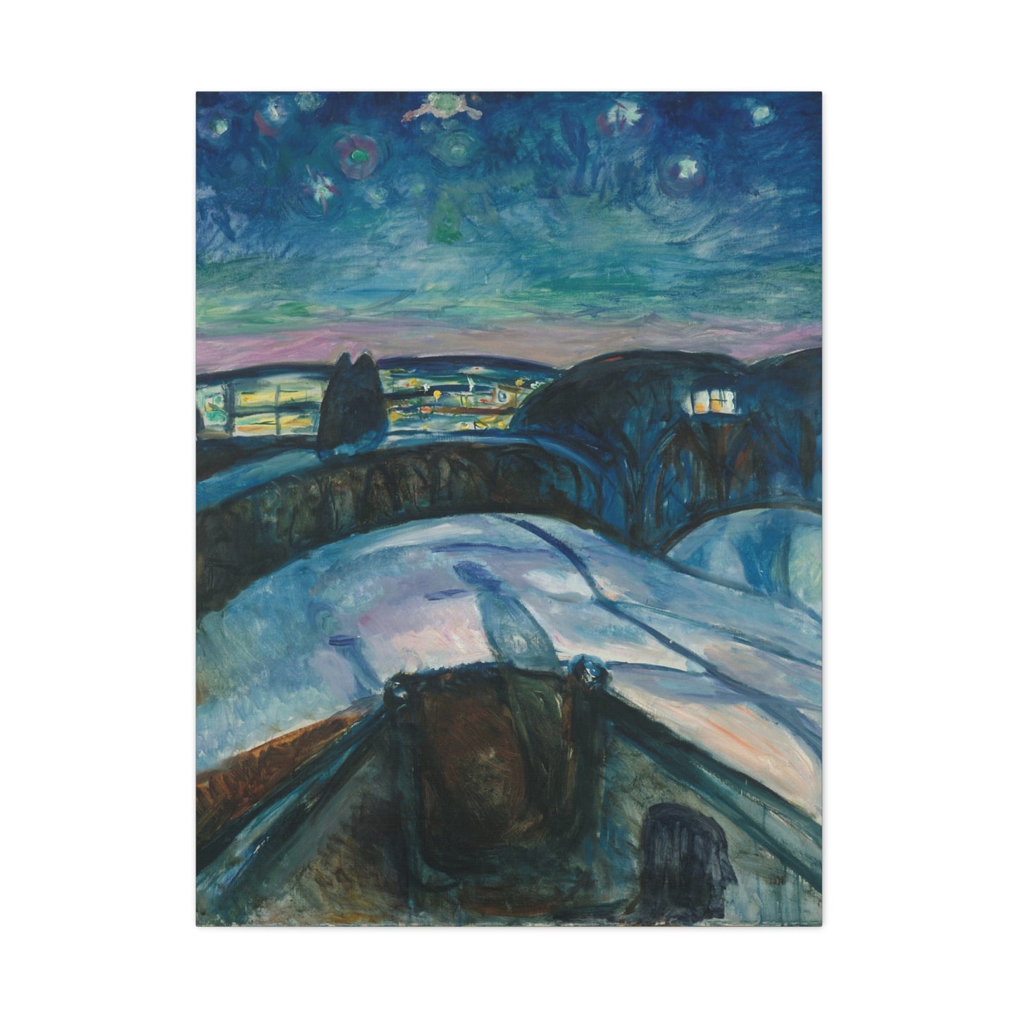Starry Night by Edvard Munch - Canvas Print