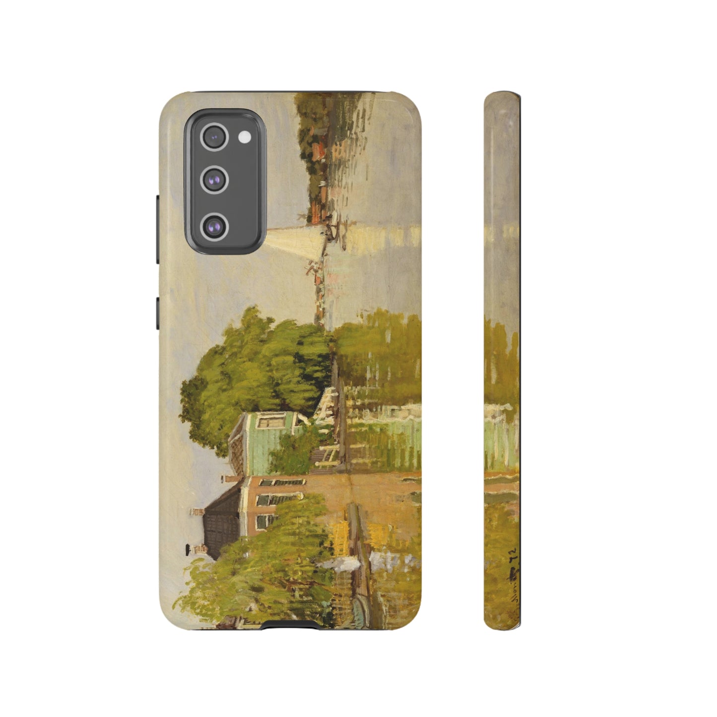 Houses on the Achterzaan by Claude Monet - Cell Phone Case