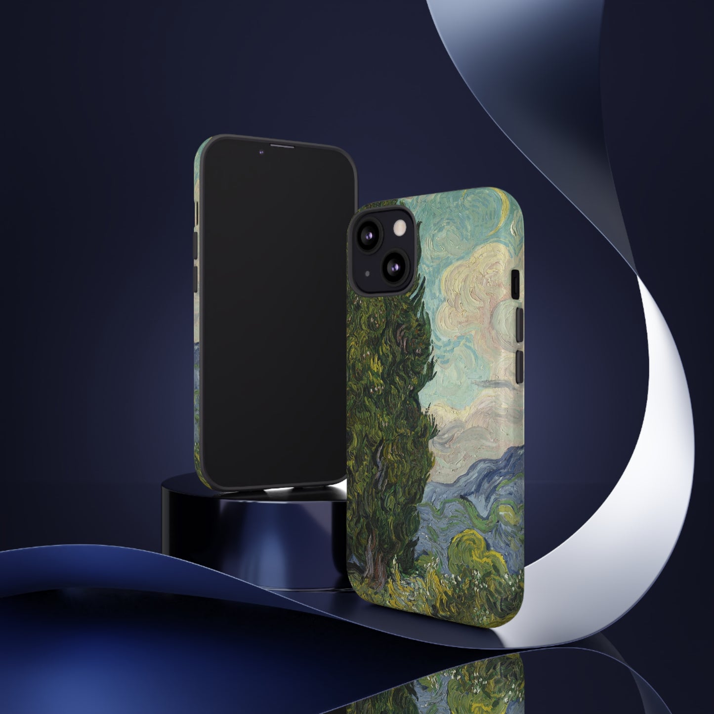 Cypresses by Vincent Van Gogh - Cell Phone Case