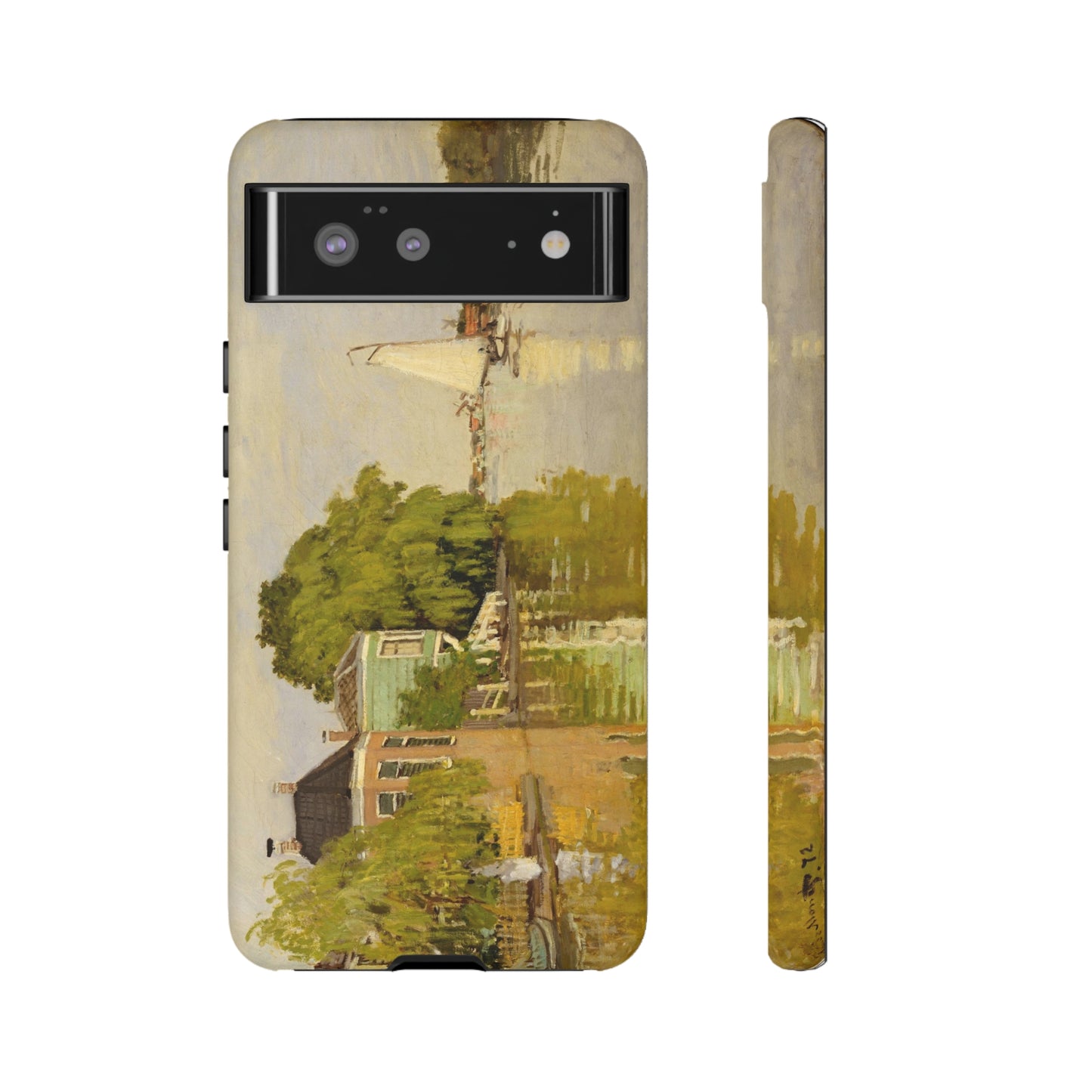 Houses on the Achterzaan by Claude Monet - Cell Phone Case