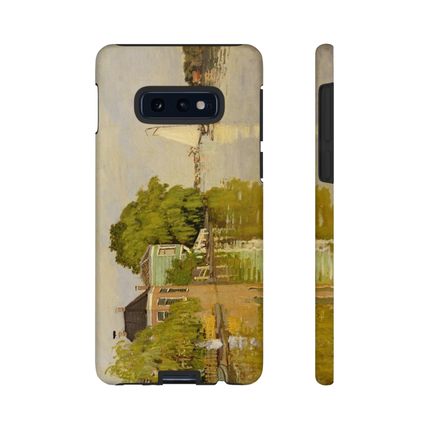 Houses on the Achterzaan by Claude Monet - Cell Phone Case