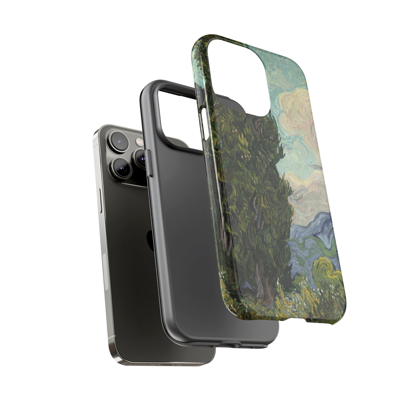 Cypresses by Vincent Van Gogh - Cell Phone Case