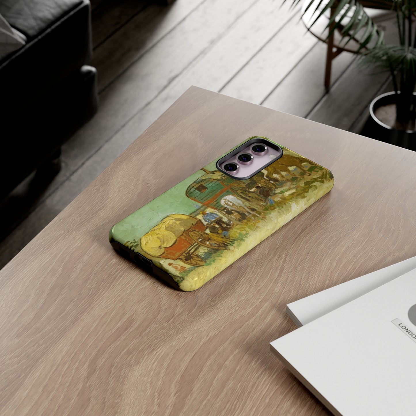 Encampment of Gypsies with Caravans by Vincent Van Gogh - Cell Phone Case