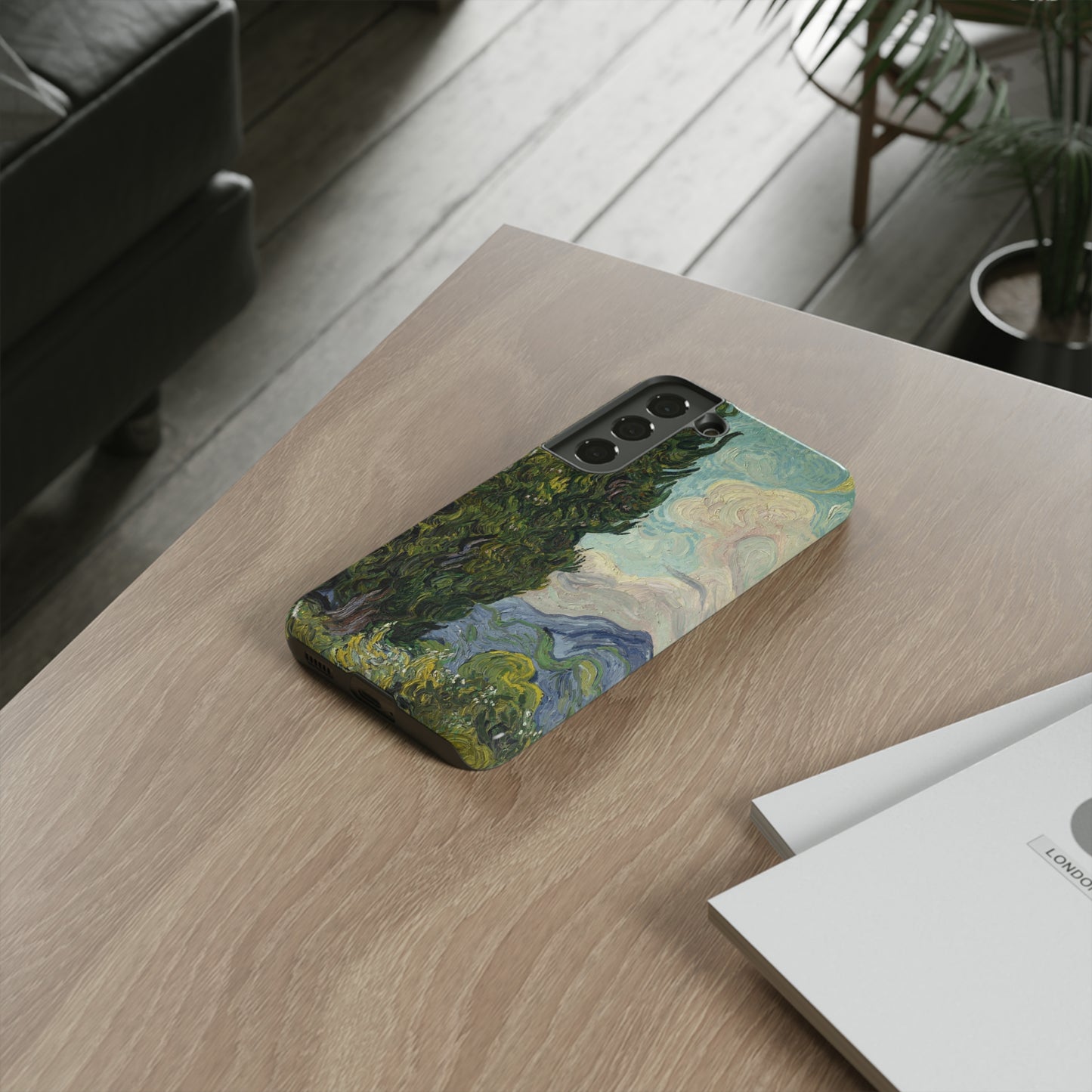 Cypresses by Vincent Van Gogh - Cell Phone Case