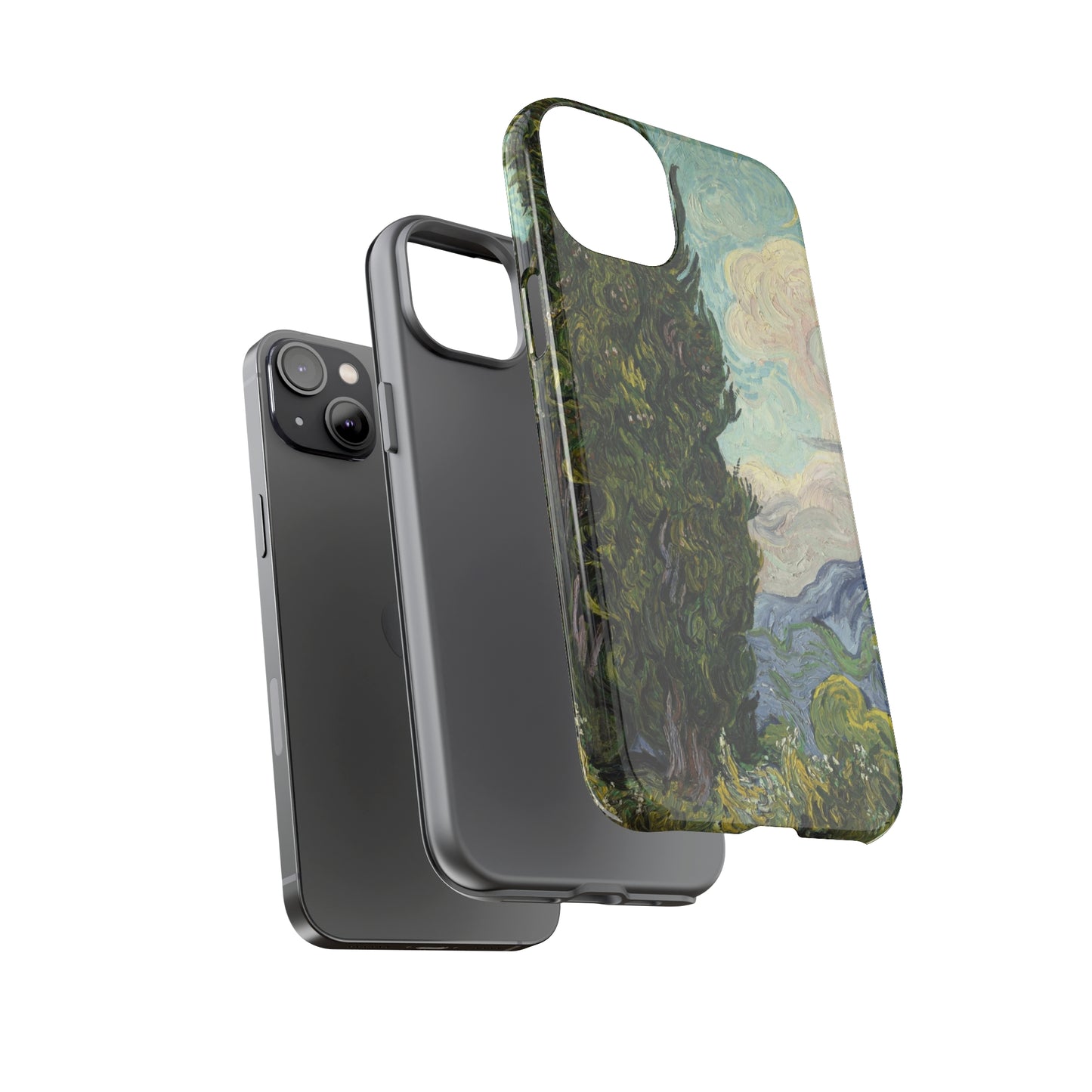 Cypresses by Vincent Van Gogh - Cell Phone Case