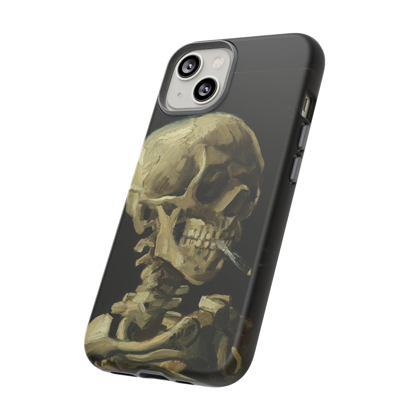 Skull of a Skeleton with a Burning Cigarette by Vincent Van Gogh - Cell Phone Case